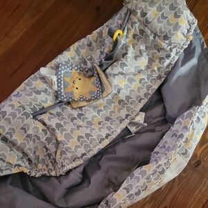 Boppy Gray And Yellow Shopping Cart Cover